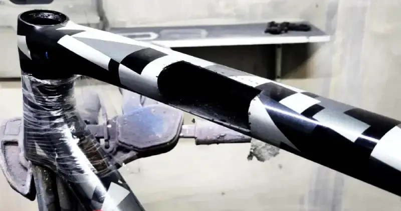 Structural Crack in a Carbon Bike Frame